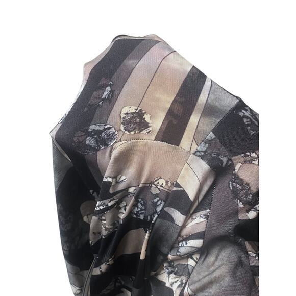 Emilio Pucci Runway Black Gray Abstract Silk Sheath Dress US SZ 10 - Picture 16 of 16